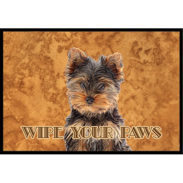 Carolines Treasures Yorkie Puppy And Yorkshire Terrier Wipe your Paws Indoor or Outdoor Mat CA75522 - main
